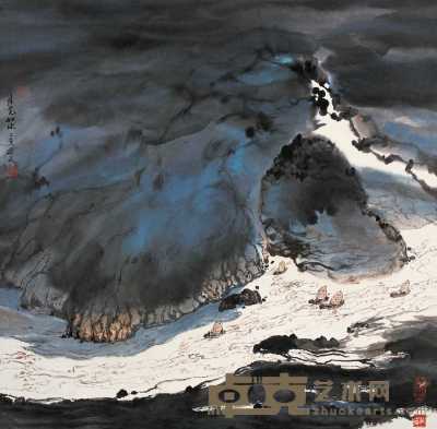 杨延文 1995年作 月光如水 镜心 68×68cm